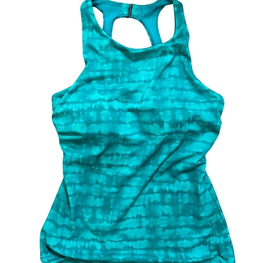 Athleta Maldives Tankini - 32DD green white , NWT